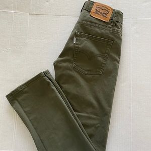 Levi’s 511 Slim size 12 reg 26x26 olive green